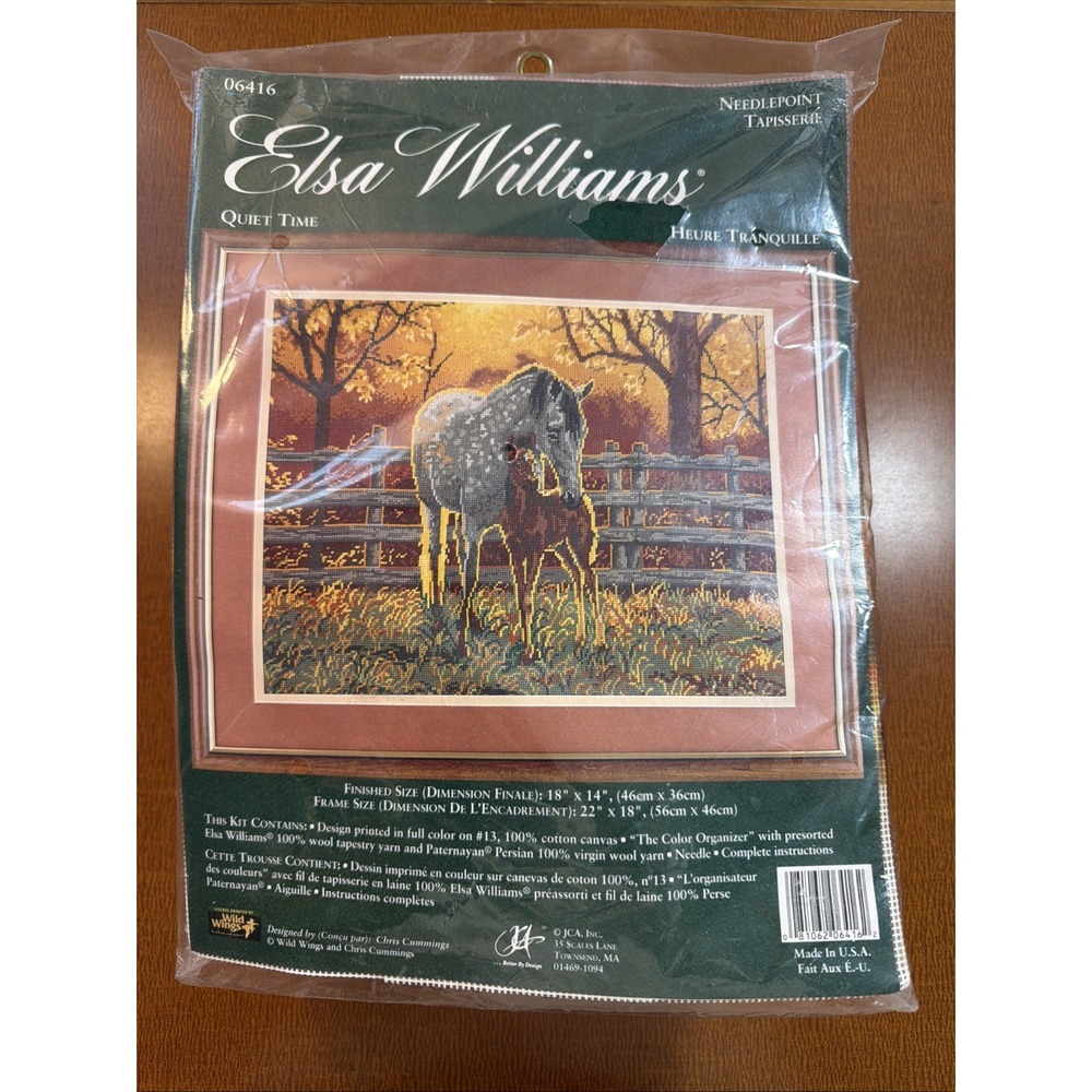 Elsa Williams Needlepoint Kit 06416 Quiet Time Horse Foal 18x14 New